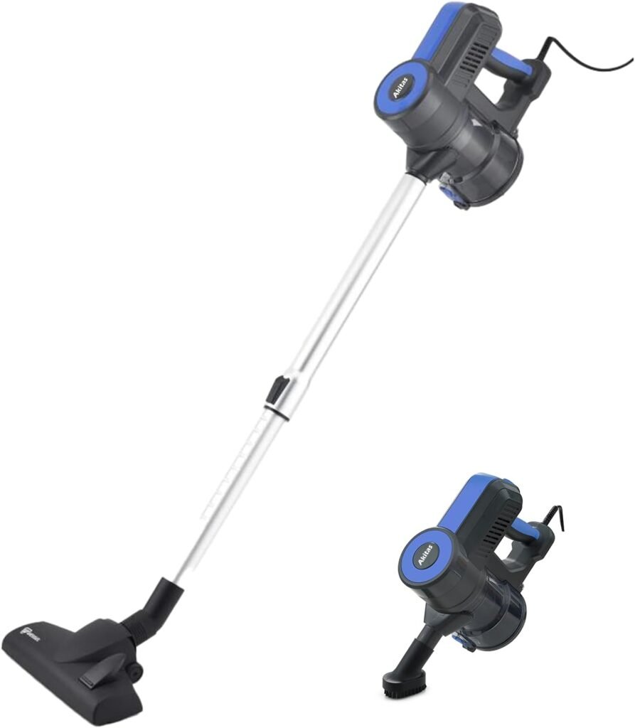 Akitas S12 Corded Vacuum Cleaner Handheld Stick Corded Hoover 3 in 1 Bagless Vacuum Cleaner With German Wessel Werk Head Nozzle Light Weight