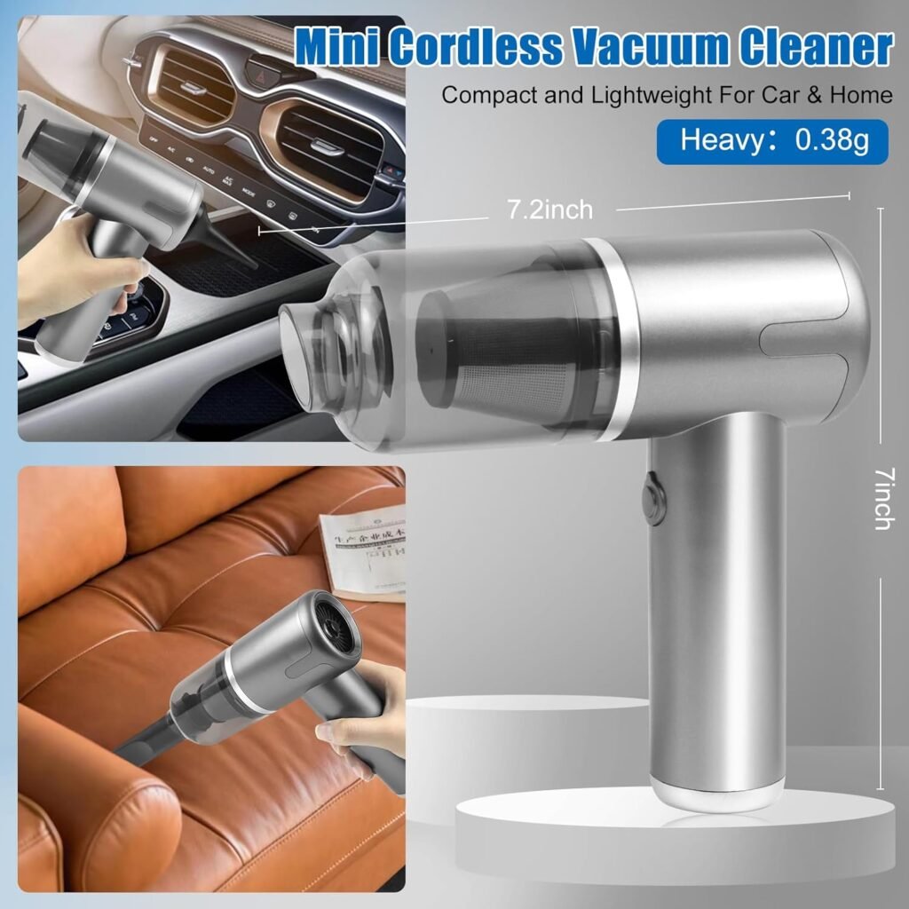 Handheld Vacuum Car Vacuum Cleaner, Lightweight Cordless Hand Vacuum 2 in 1 Portable Vacuum  Blower Powerful Dust Buster Wireless Vacuum Cleaner for Car, Home and Pet Hair Cleaning